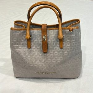 Dooney & Bourke Perry Satchel with Claremont Weave Embossed Leather